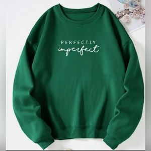 Comfy printed sweatshirt in green